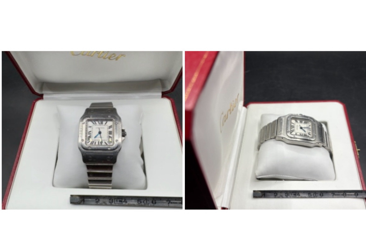 Cartier "santos" Automatic Steel Watch From The 2008 Era-photo-6