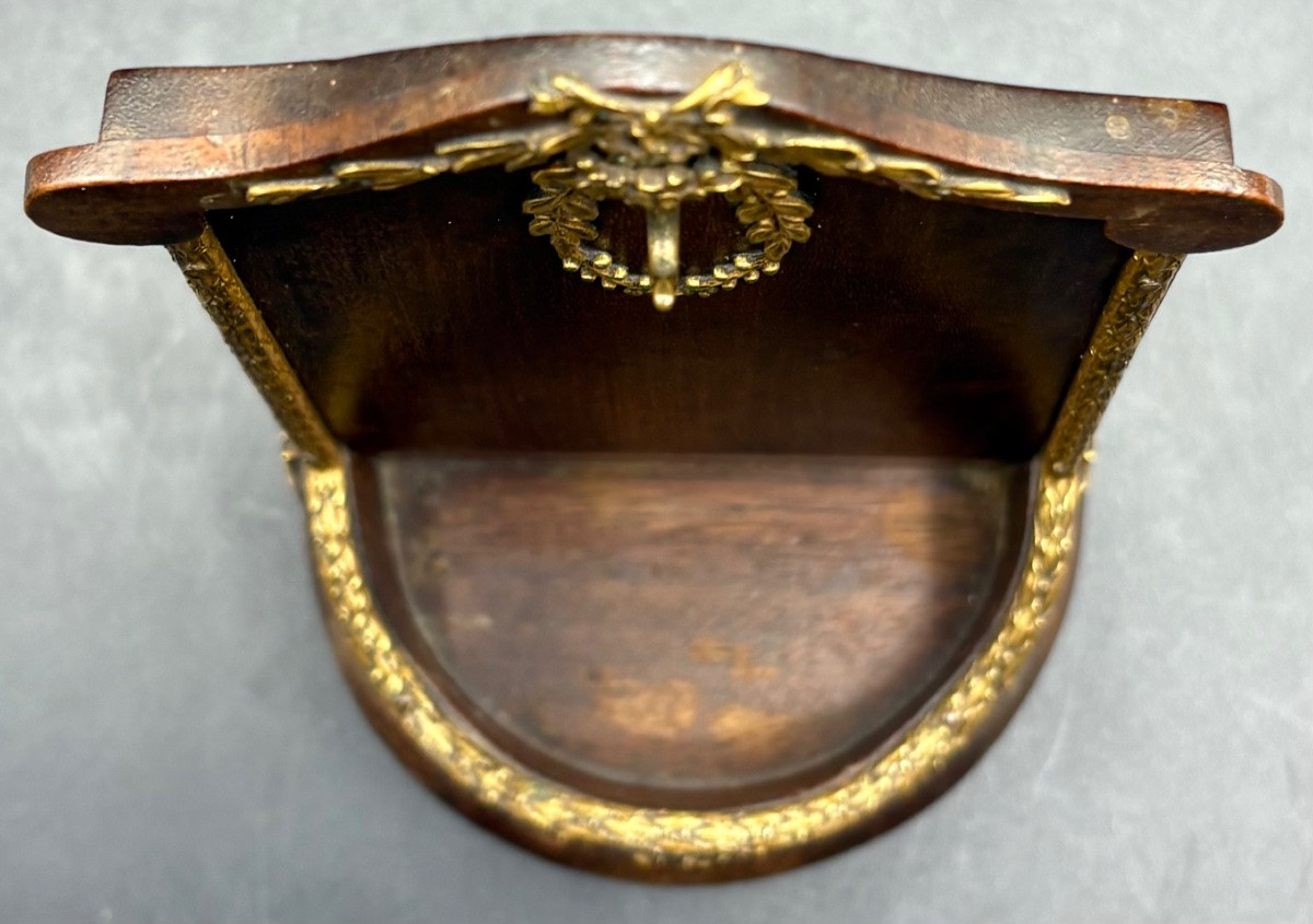 Mahogany And Gilt Bronze Watch Stand From The 1900s, French -photo-3