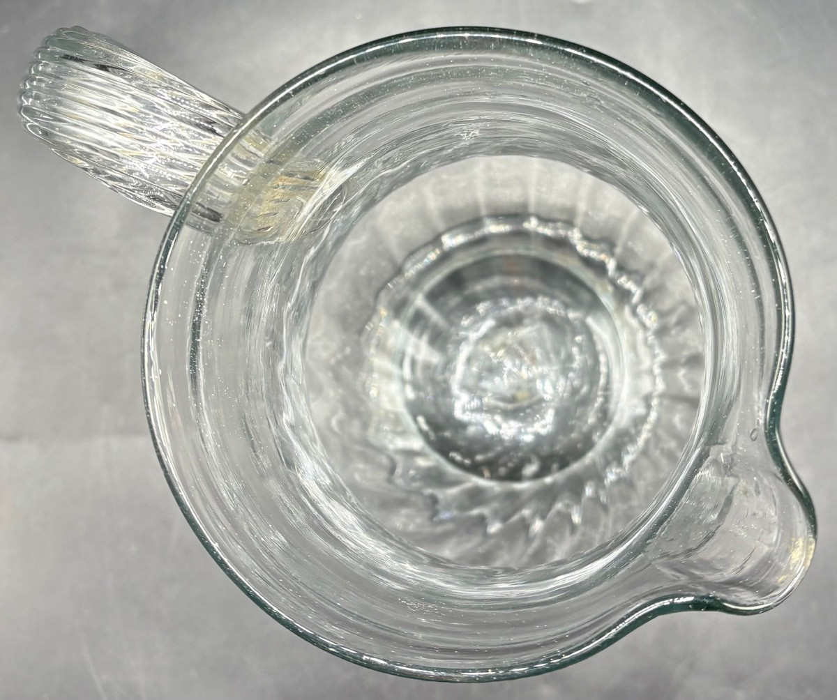 GROS BROC EN VERRE SOUFFLÉ ET APPLICATION DU XVIIIème  VERS 1770 FRANÇAIS -photo-1