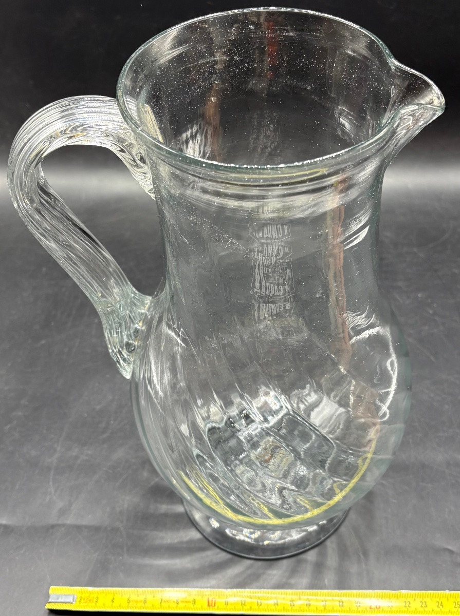 GROS BROC EN VERRE SOUFFLÉ ET APPLICATION DU XVIIIème  VERS 1770 FRANÇAIS -photo-6