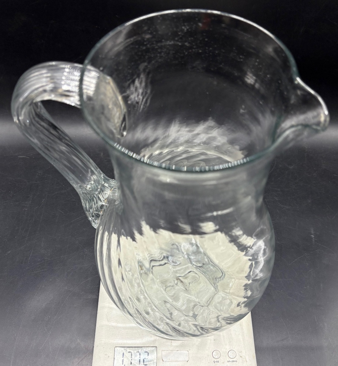 GROS BROC EN VERRE SOUFFLÉ ET APPLICATION DU XVIIIème  VERS 1770 FRANÇAIS -photo-8