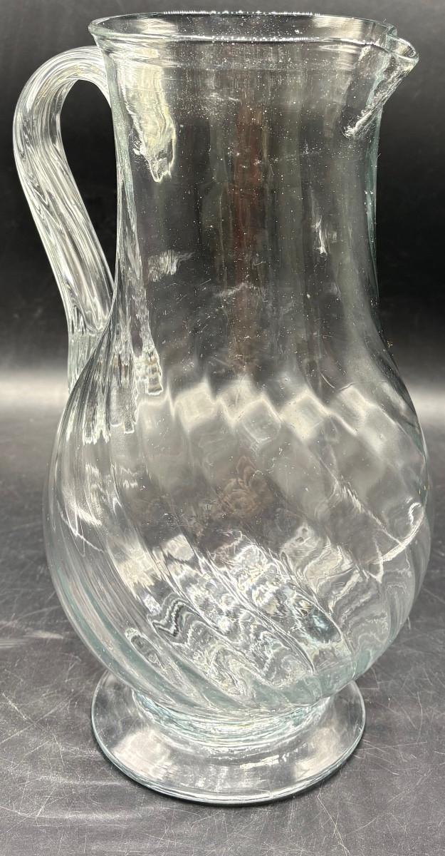 GROS BROC EN VERRE SOUFFLÉ ET APPLICATION DU XVIIIème  VERS 1770 FRANÇAIS 