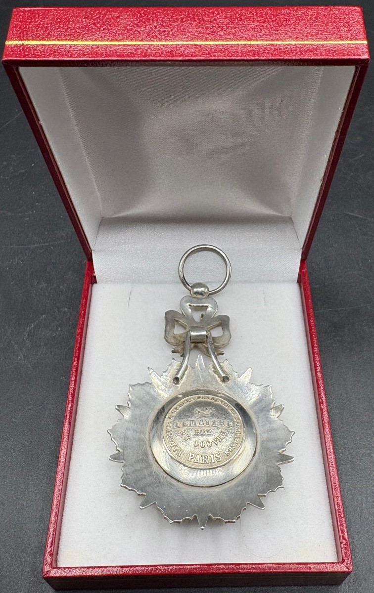 Tunisian Medal In Solid Silver And Enamel, Circa 1910-photo-2