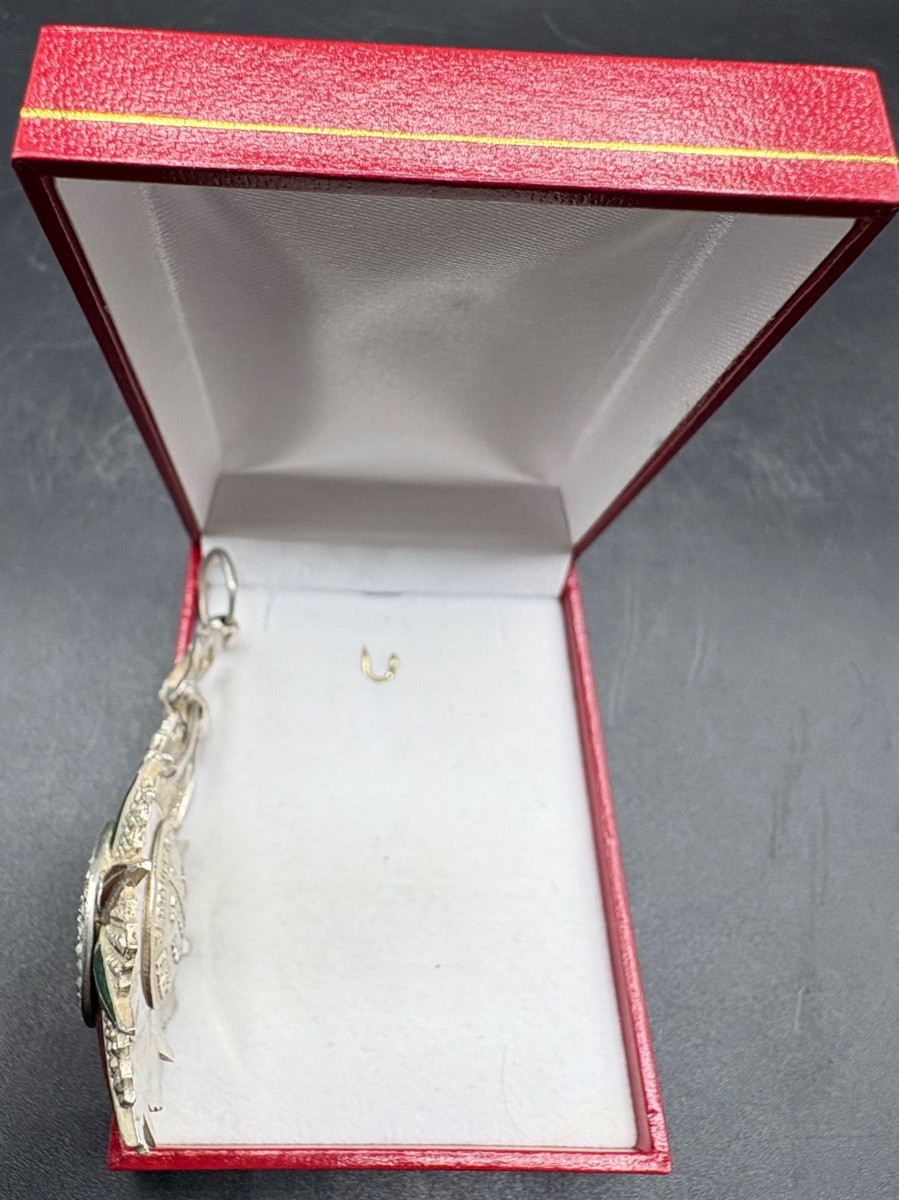 Tunisian Medal In Solid Silver And Enamel, Circa 1910-photo-3