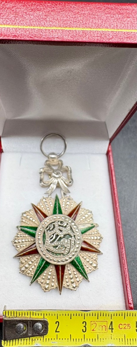 Tunisian Medal In Solid Silver And Enamel, Circa 1910-photo-4