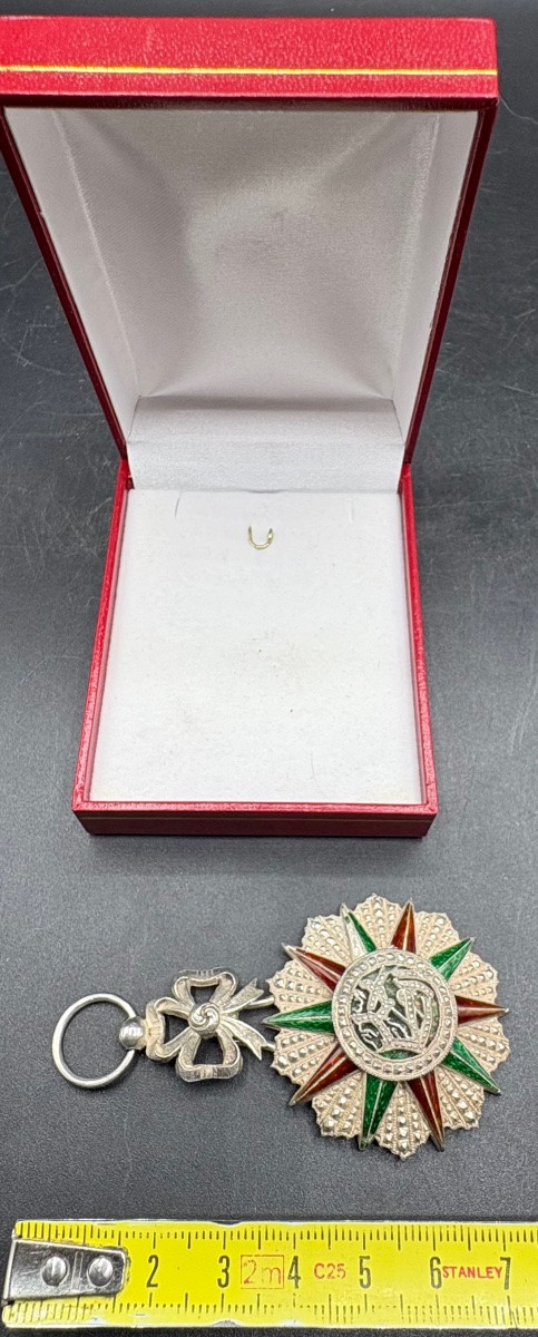 Tunisian Medal In Solid Silver And Enamel, Circa 1910-photo-5