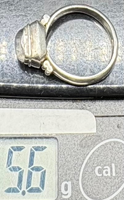 BAGUE JONC POUR HOMME À MIXTE EN ARGENT MASSIF ET TOURMALINE DES ANNÉES 1940 ÉTRANGER-photo-8