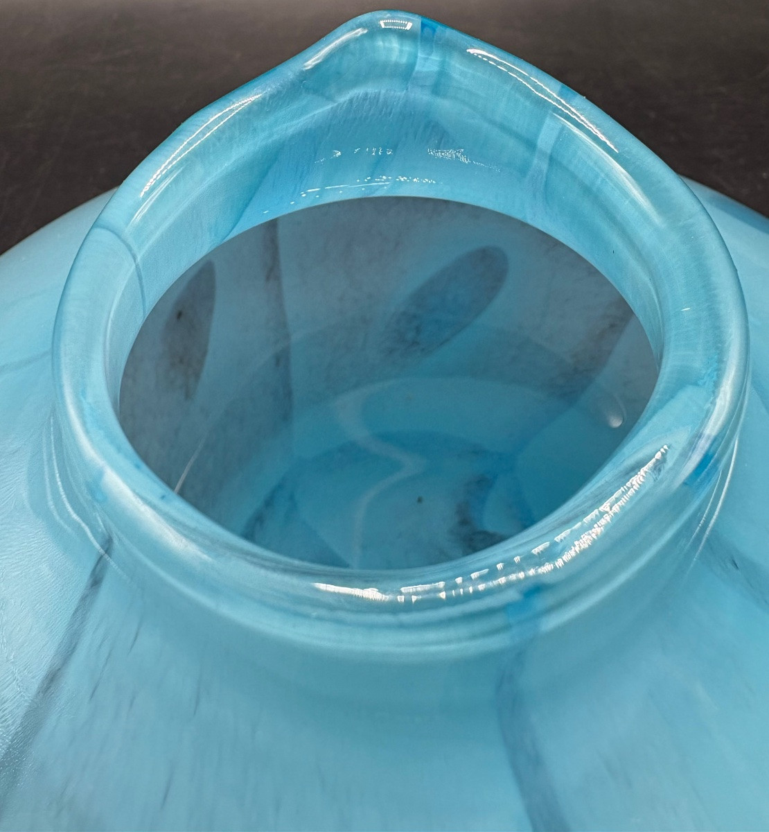 Multi-layer Blown Glass Vase From The 1950s European -photo-1