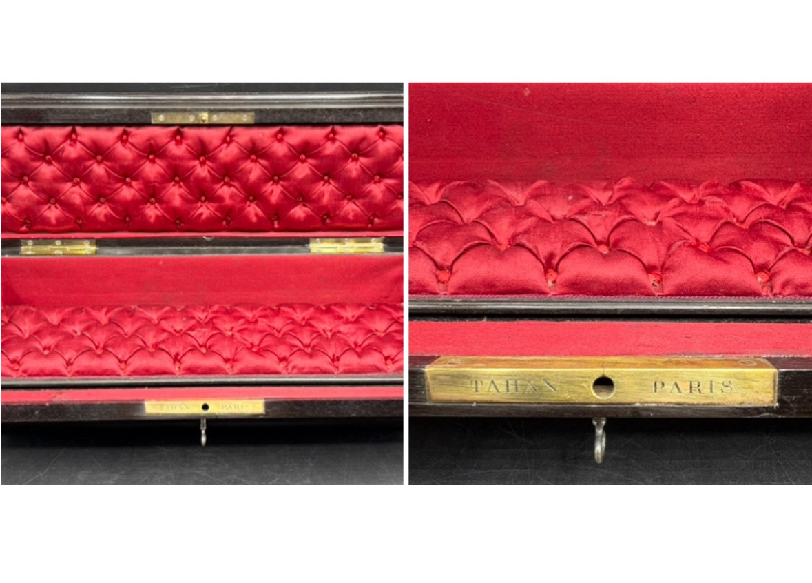 BOÎTE A GANTS EN ÉBÈNE MARQUETÉ D’IVOIRE FIN XIXème TAHAN-photo-2