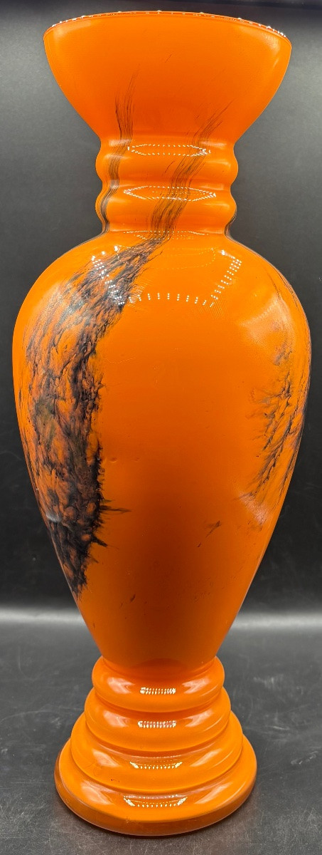 GRAND VASE EN VERRE À COUCHES  MULTIPLES DES ANNÉES 1950/60 EUROPÉEN -photo-2