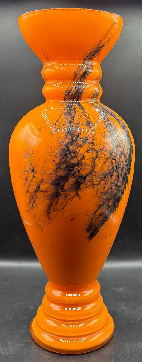 GRAND VASE EN VERRE À COUCHES  MULTIPLES DES ANNÉES 1950/60 EUROPÉEN -photo-4