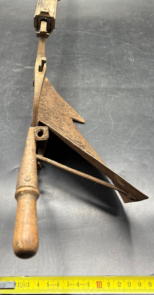 Wrought Iron And Wood Plow From The 1900s, Masterful Work From The Southwest-photo-7