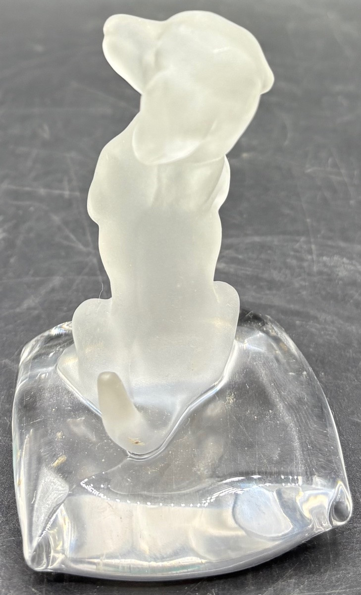 SUJET EN CRISTAL SOUFFLÉ MOULÉ SABLÉ PAR GOEBEL DES ANNÉES 1960/70  ALLEMAGNE -photo-4