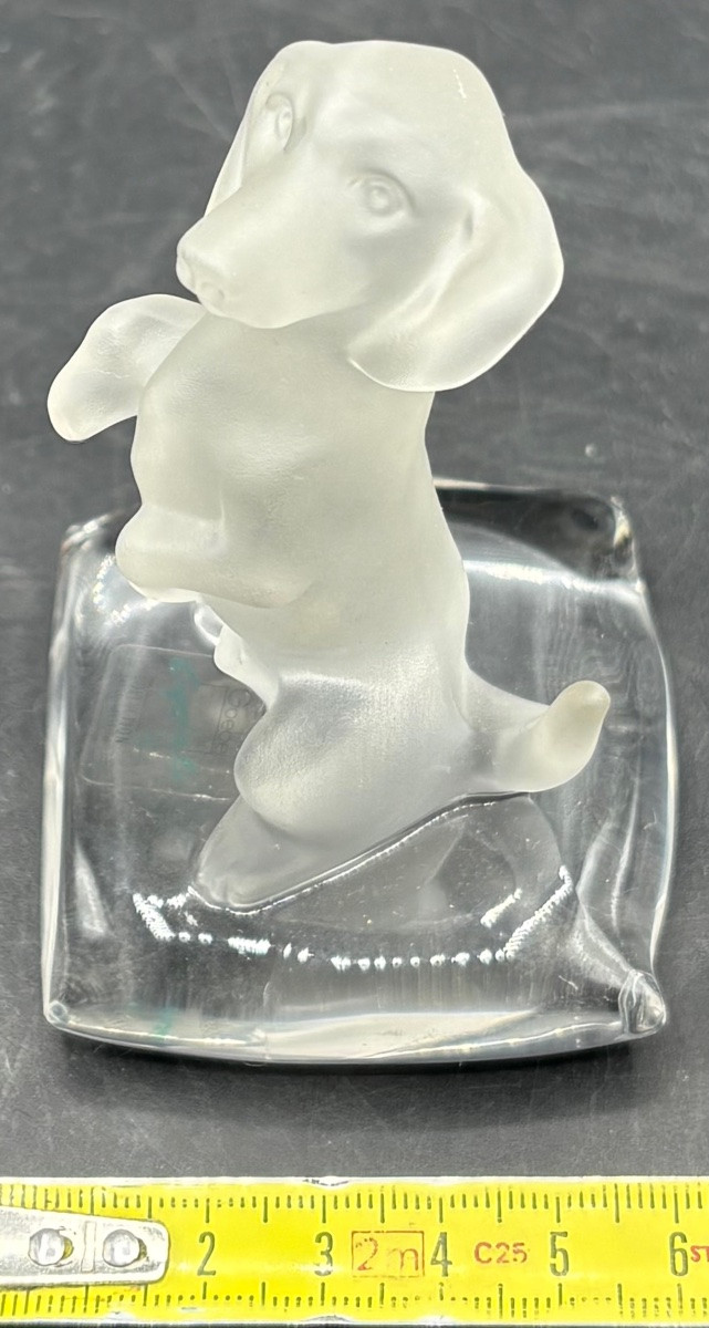 SUJET EN CRISTAL SOUFFLÉ MOULÉ SABLÉ PAR GOEBEL DES ANNÉES 1960/70  ALLEMAGNE -photo-7