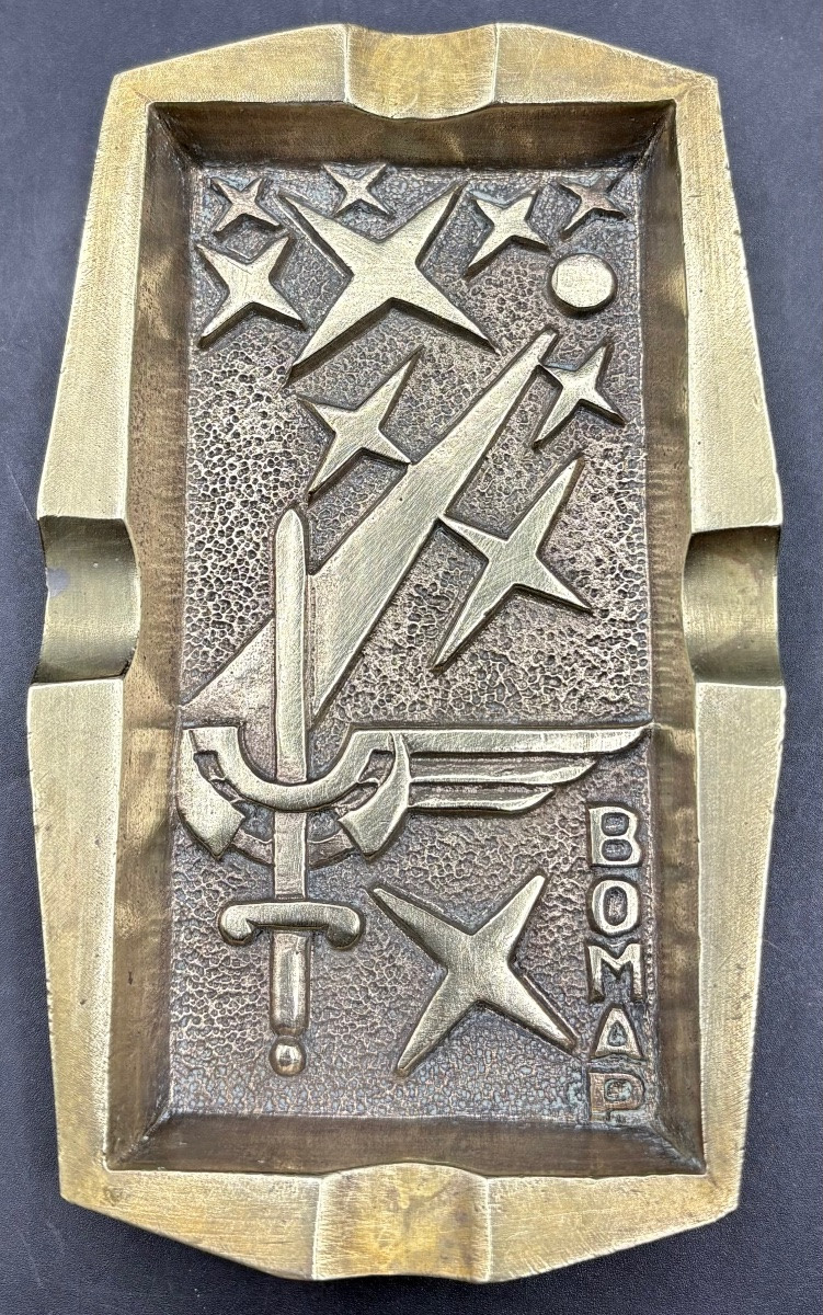 Bronze Ashtray For "bompa" From The 1940s/50s French -photo-1