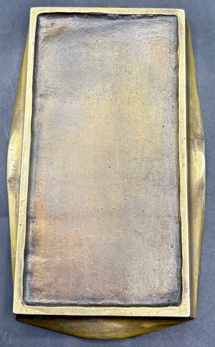 Bronze Ashtray For "bompa" From The 1940s/50s French -photo-2