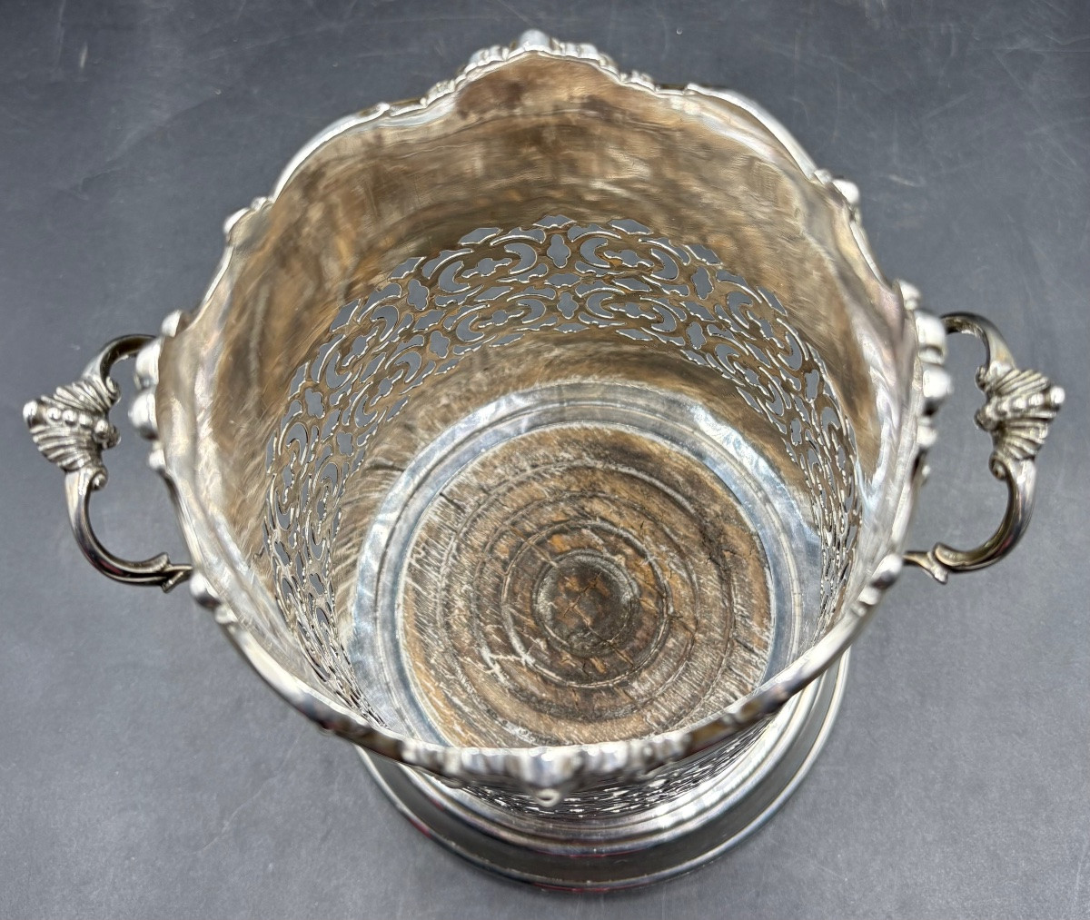 Solid Silver Bottle Bucket From The 1940s By James Dixon In Sheffield -photo-1
