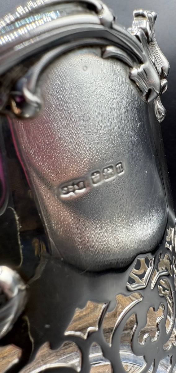 Solid Silver Bottle Bucket From The 1940s By James Dixon In Sheffield -photo-3