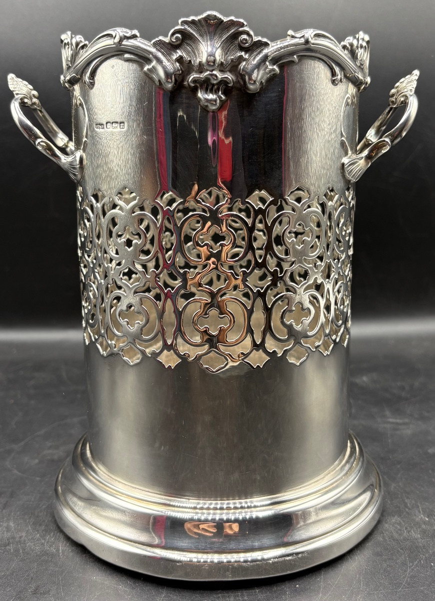 Solid Silver Bottle Bucket From The 1940s By James Dixon In Sheffield 