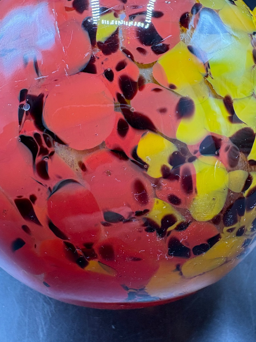 VASE BOULE EN VERRE À COUCHES MULTIPLES DES ANNÉES 1930 VERRERIE DE PANTIN -photo-4