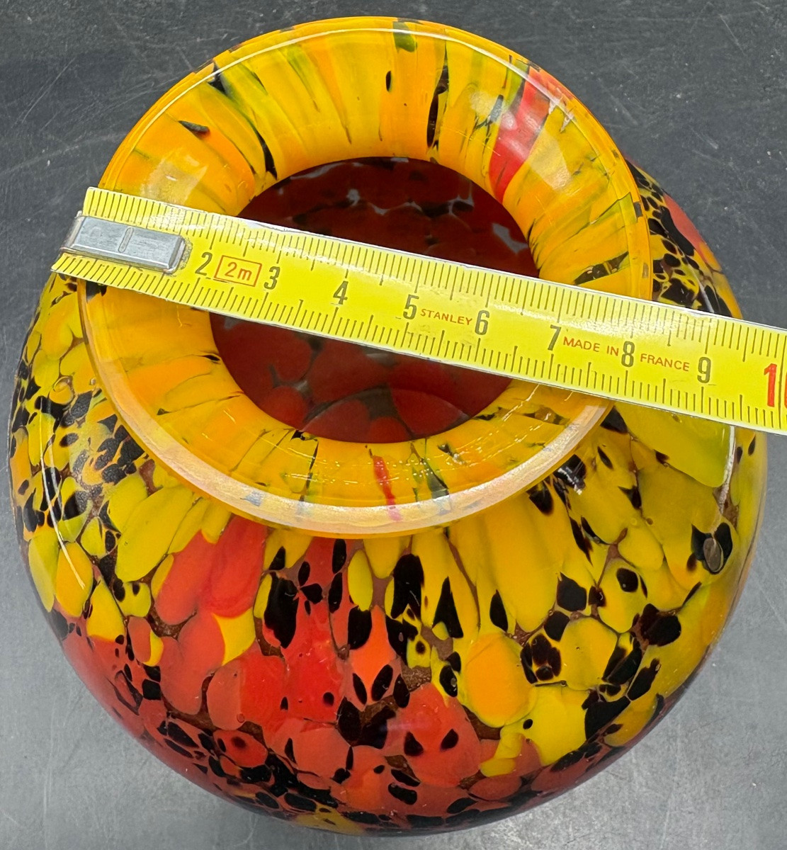 VASE BOULE EN VERRE À COUCHES MULTIPLES DES ANNÉES 1930 VERRERIE DE PANTIN -photo-7