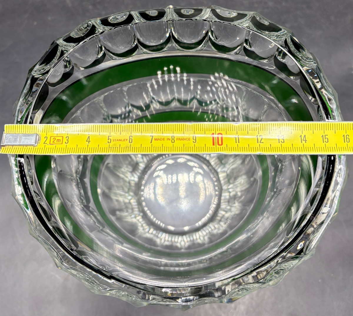 1920s Hand-blown Crystal Vase With Overlay, Saint Louis Glassworks-photo-6