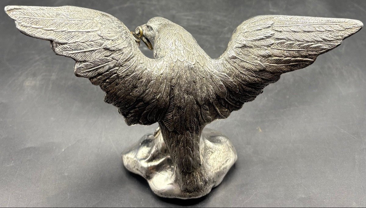 PORTE MONTRE EN MÉTAL ARGENTÉ DES ANNÉES 1920/30 FRANÇAIS-photo-3