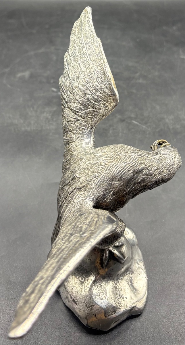 PORTE MONTRE EN MÉTAL ARGENTÉ DES ANNÉES 1920/30 FRANÇAIS-photo-4