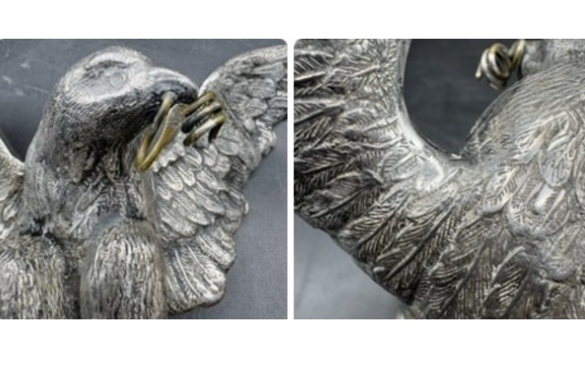 PORTE MONTRE EN MÉTAL ARGENTÉ DES ANNÉES 1920/30 FRANÇAIS-photo-3