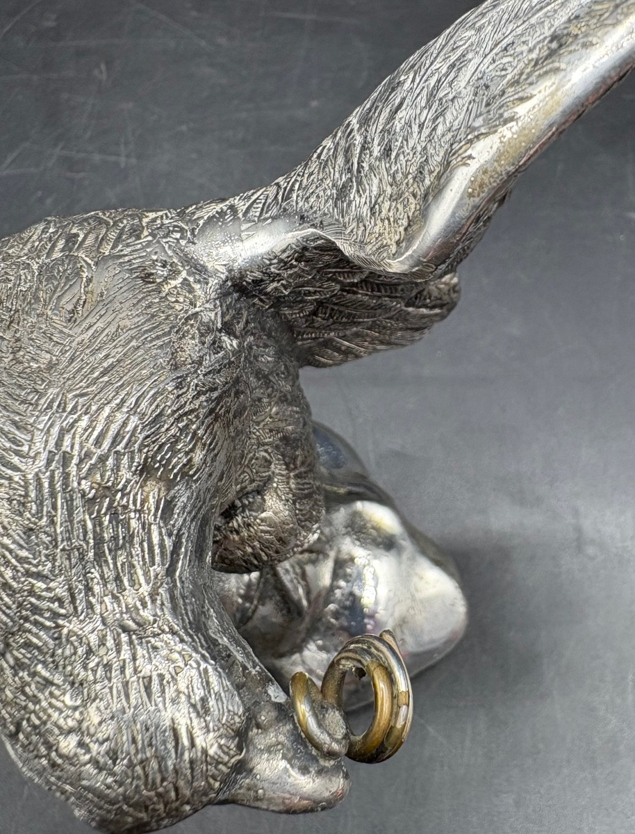 PORTE MONTRE EN MÉTAL ARGENTÉ DES ANNÉES 1920/30 FRANÇAIS-photo-4