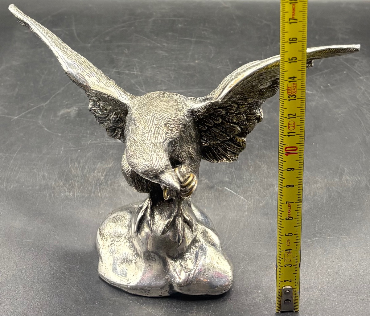 PORTE MONTRE EN MÉTAL ARGENTÉ DES ANNÉES 1920/30 FRANÇAIS-photo-5