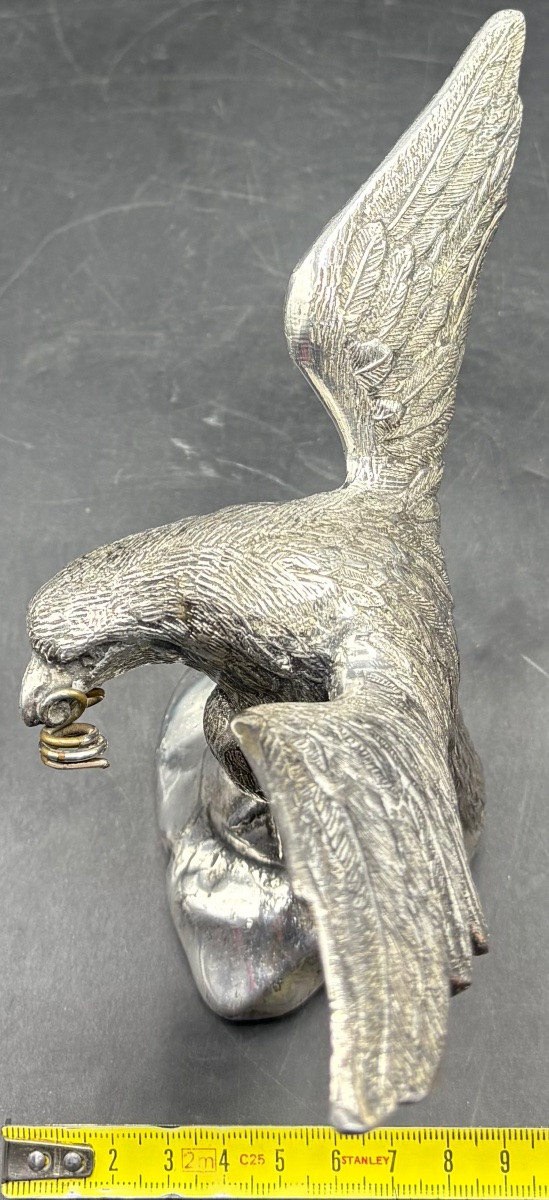 PORTE MONTRE EN MÉTAL ARGENTÉ DES ANNÉES 1920/30 FRANÇAIS-photo-6