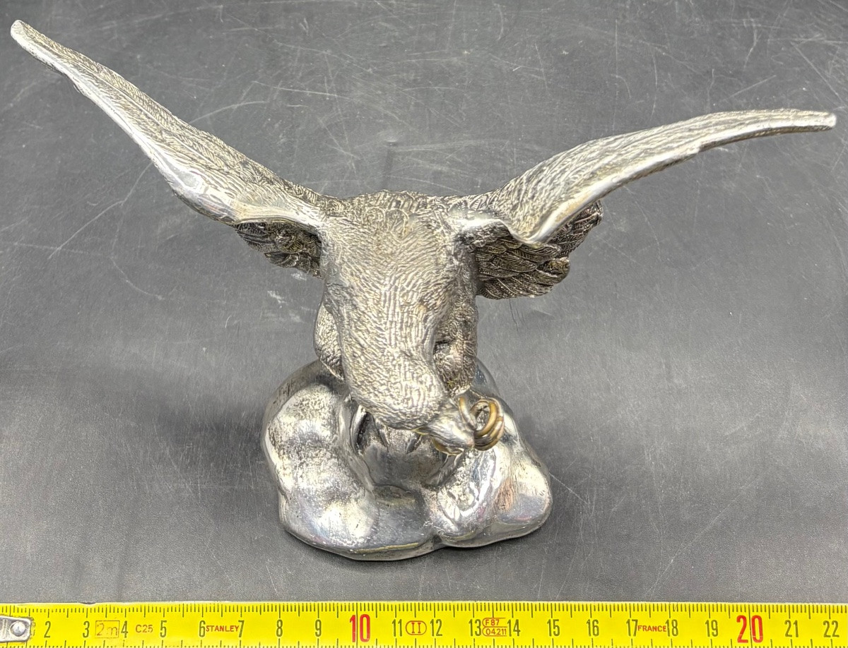 PORTE MONTRE EN MÉTAL ARGENTÉ DES ANNÉES 1920/30 FRANÇAIS-photo-7