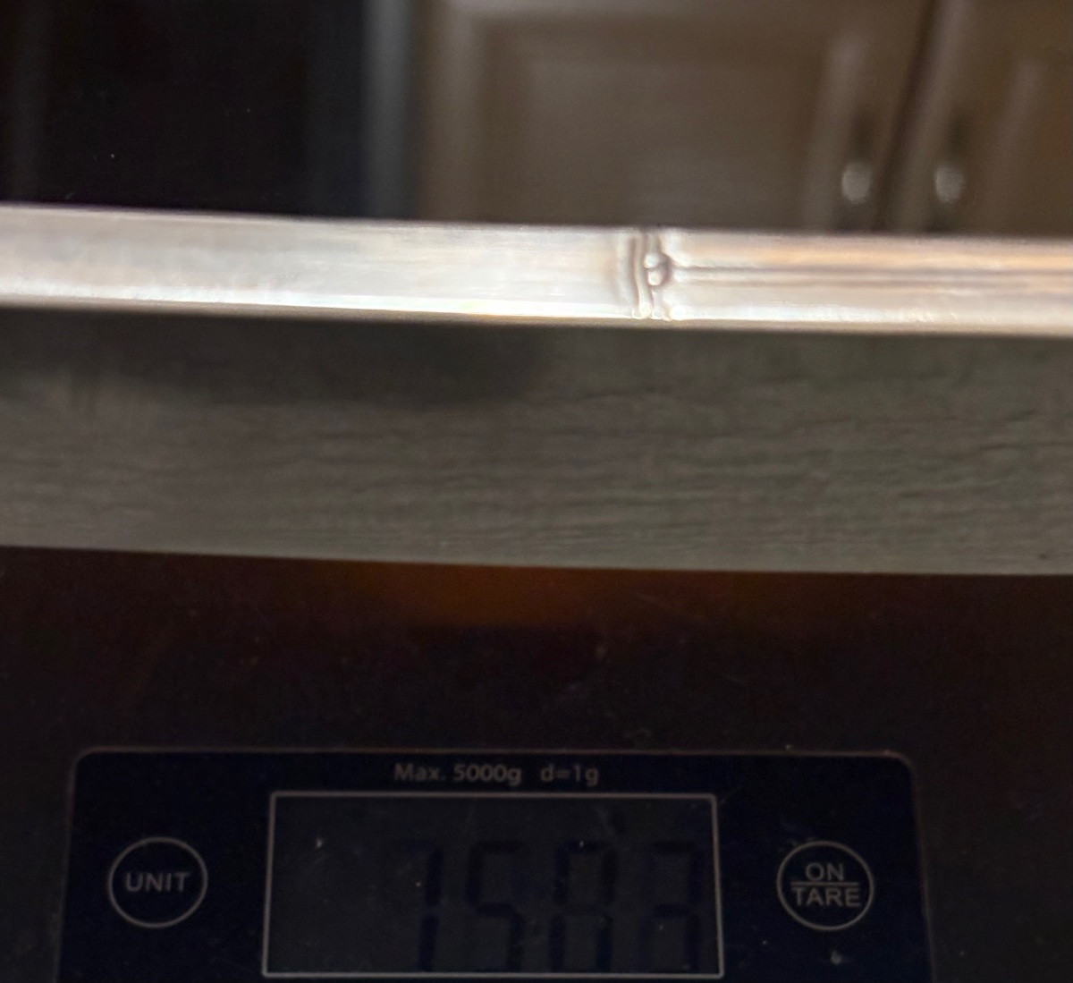 GRAND PLATEAU EN BOIS LAQUÉ CERCLÉ D’ARGENT MASSIF DES ANNÉES 1930 JAPONAIS -photo-6