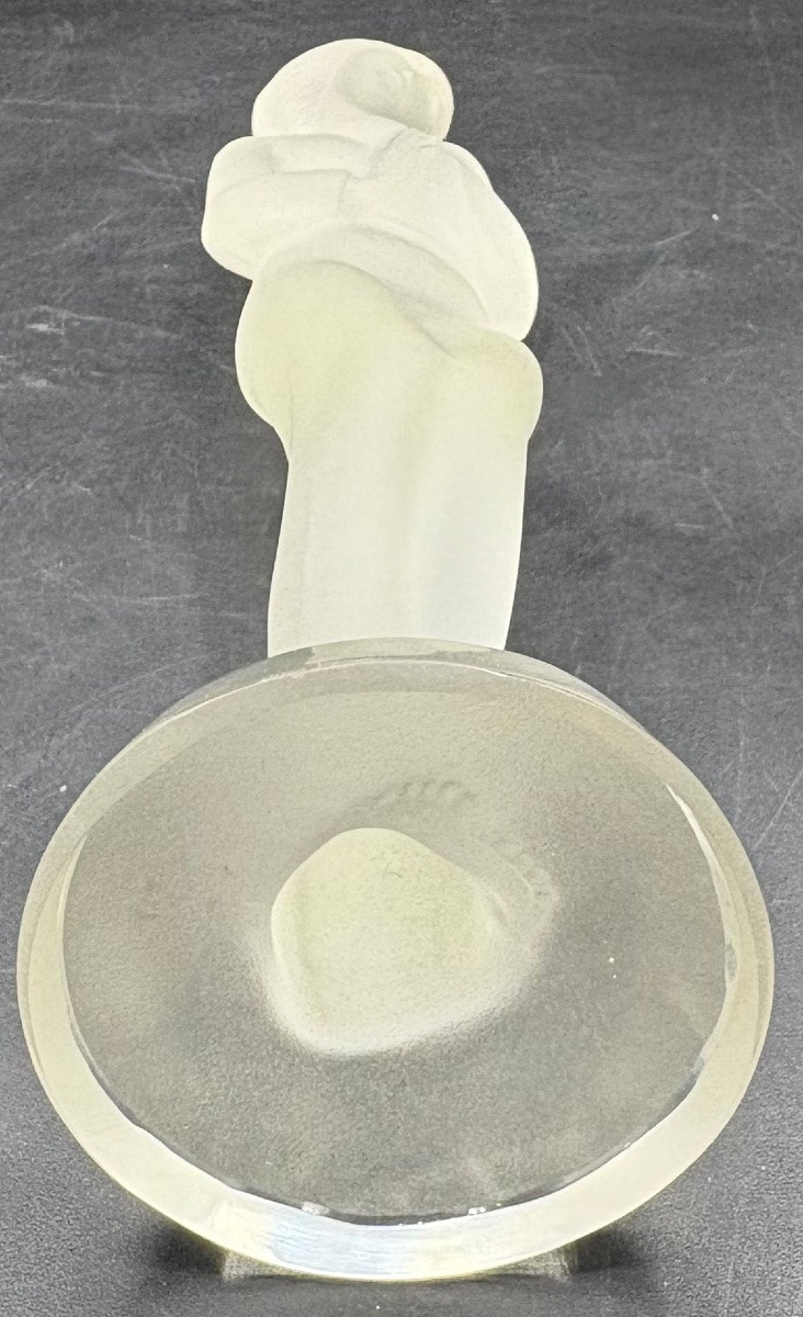 Satin-finished Pressed Molded Blown Glass Subject From The 1920s/30s, French -photo-1