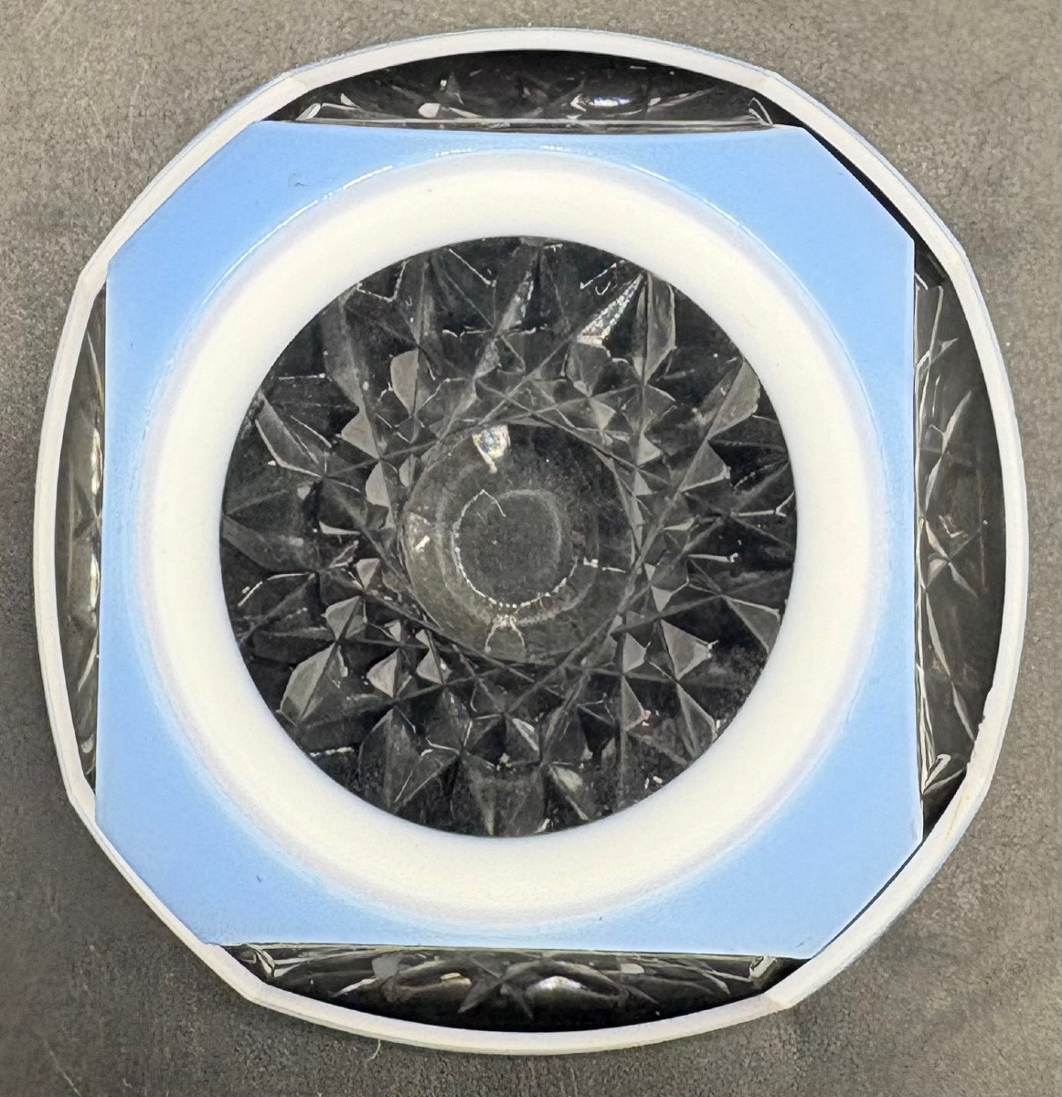 1940s/50s European Cut And Blown Crystal Paperweight Ball -photo-1