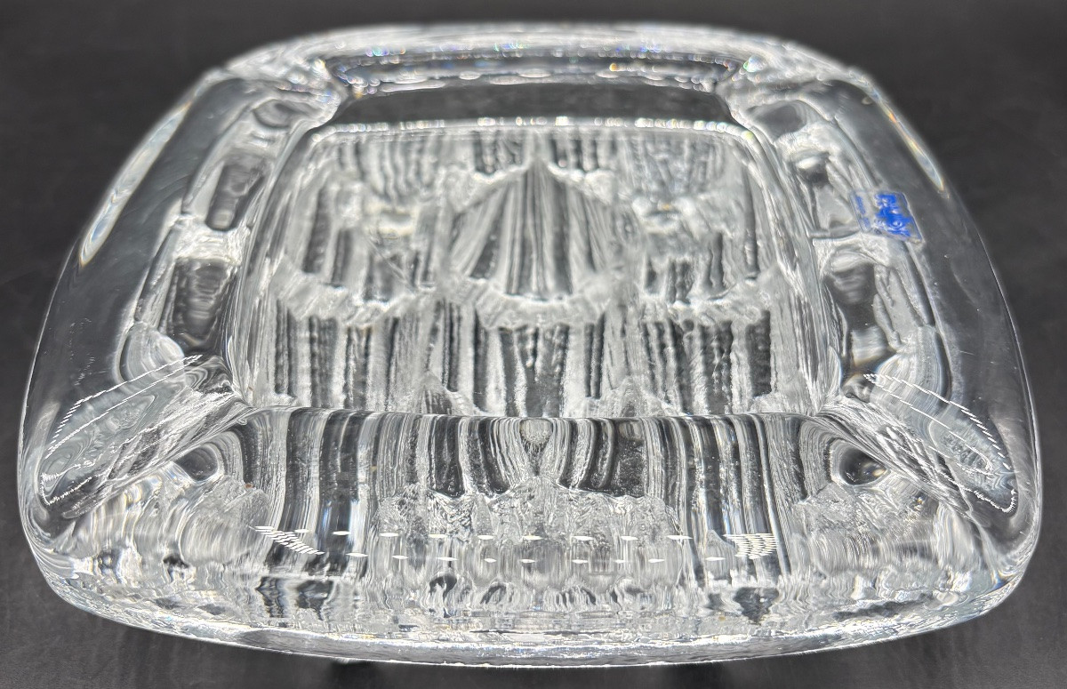 Molded Blown Glass Ashtray From The Nybro Glassworks By Paul Isling From The 1960s/70s-photo-2