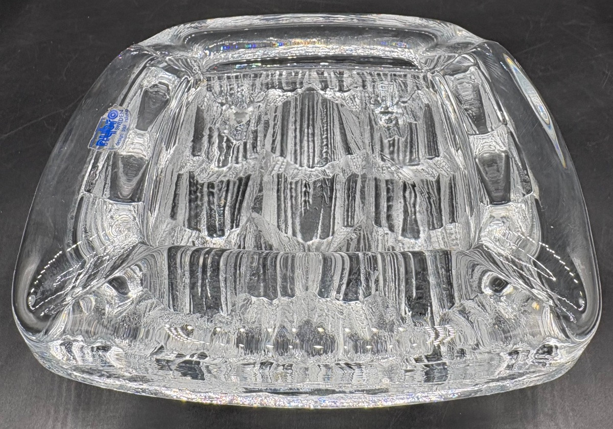 Molded Blown Glass Ashtray From The Nybro Glassworks By Paul Isling From The 1960s/70s-photo-4