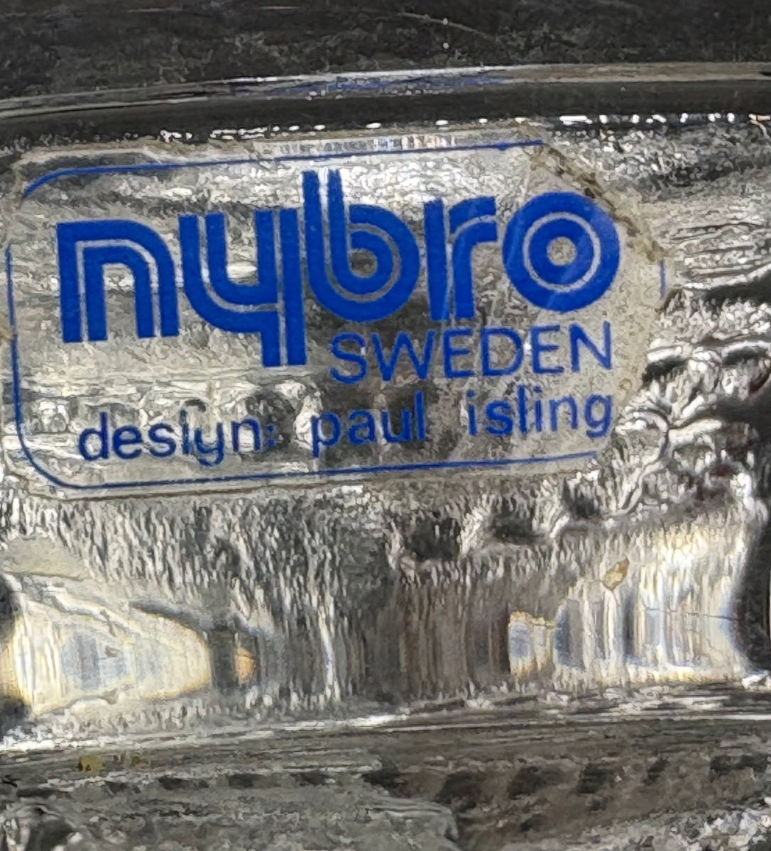 Molded Blown Glass Ashtray From The Nybro Glassworks By Paul Isling From The 1960s/70s-photo-1