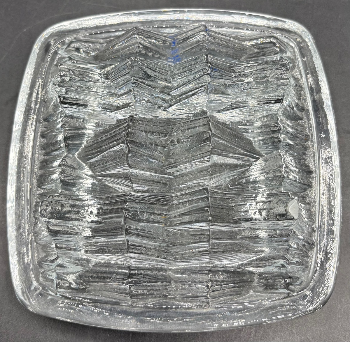 Molded Blown Glass Ashtray From The Nybro Glassworks By Paul Isling From The 1960s/70s-photo-2