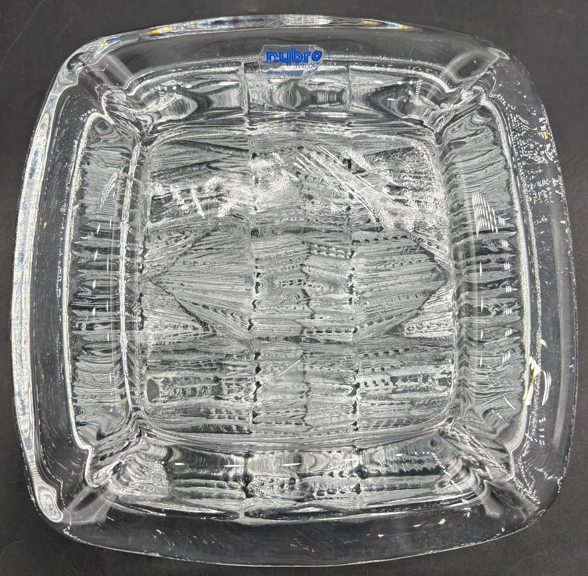 Molded Blown Glass Ashtray From The Nybro Glassworks By Paul Isling From The 1960s/70s-photo-3