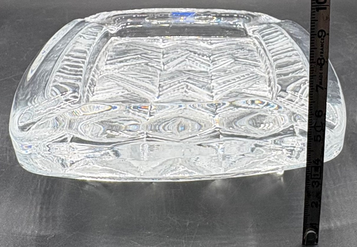 Molded Blown Glass Ashtray From The Nybro Glassworks By Paul Isling From The 1960s/70s-photo-5