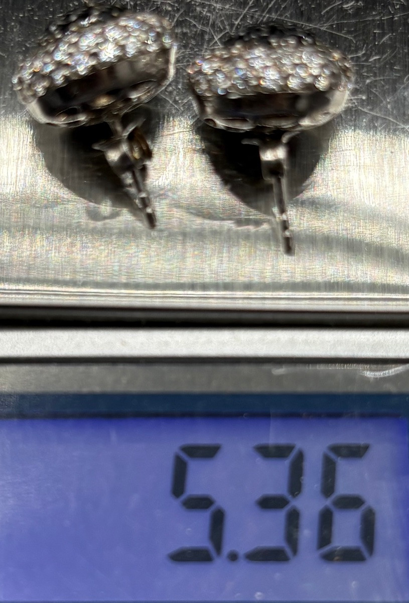 A Pair Of Solid Silver Earrings From The 1980s, French, By Société Mb-photo-6