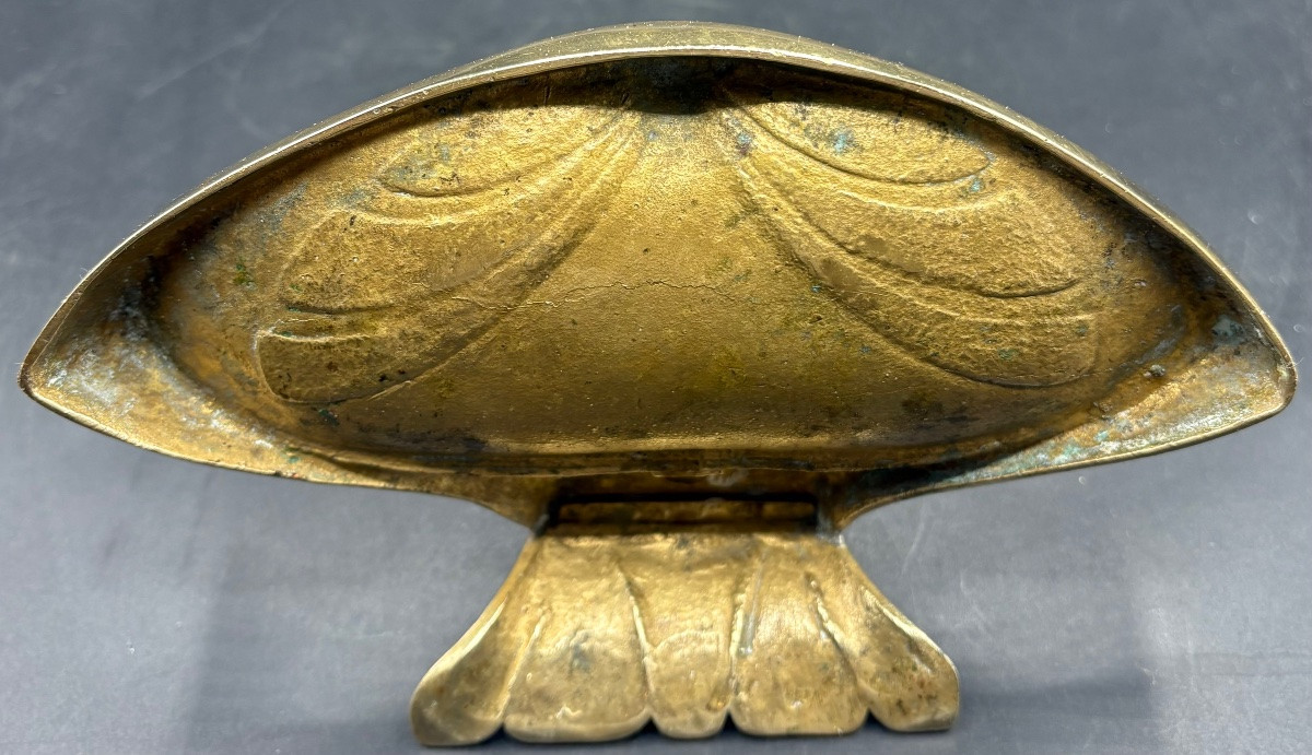 PINCE À PAPIER EN BRONZE POLI DES ANNÉES 1900 FRANÇAIS -photo-1