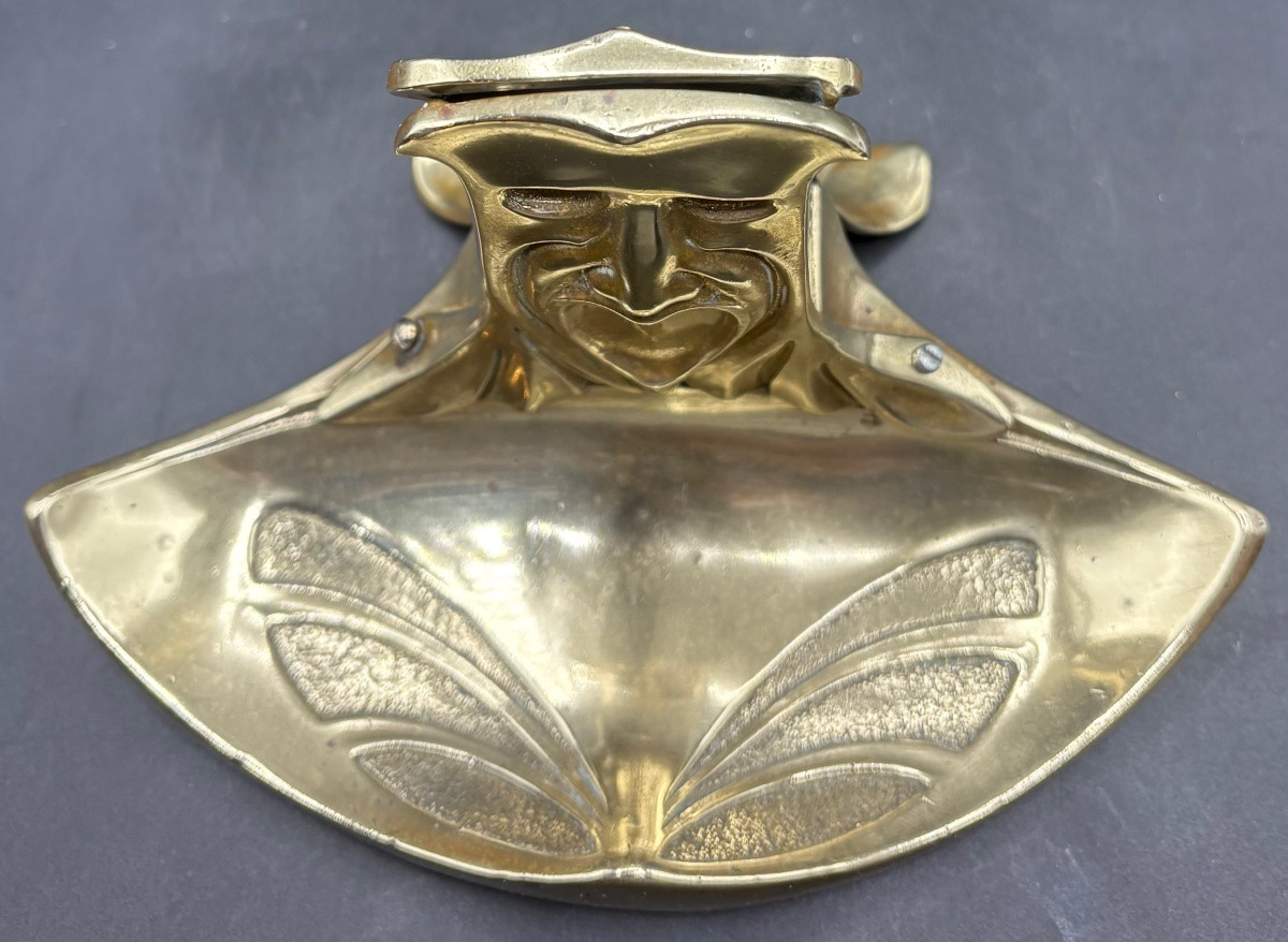 PINCE À PAPIER EN BRONZE POLI DES ANNÉES 1900 FRANÇAIS -photo-2