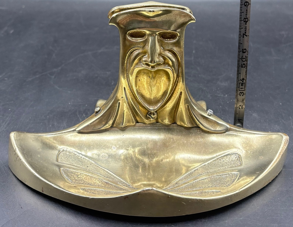 PINCE À PAPIER EN BRONZE POLI DES ANNÉES 1900 FRANÇAIS -photo-4