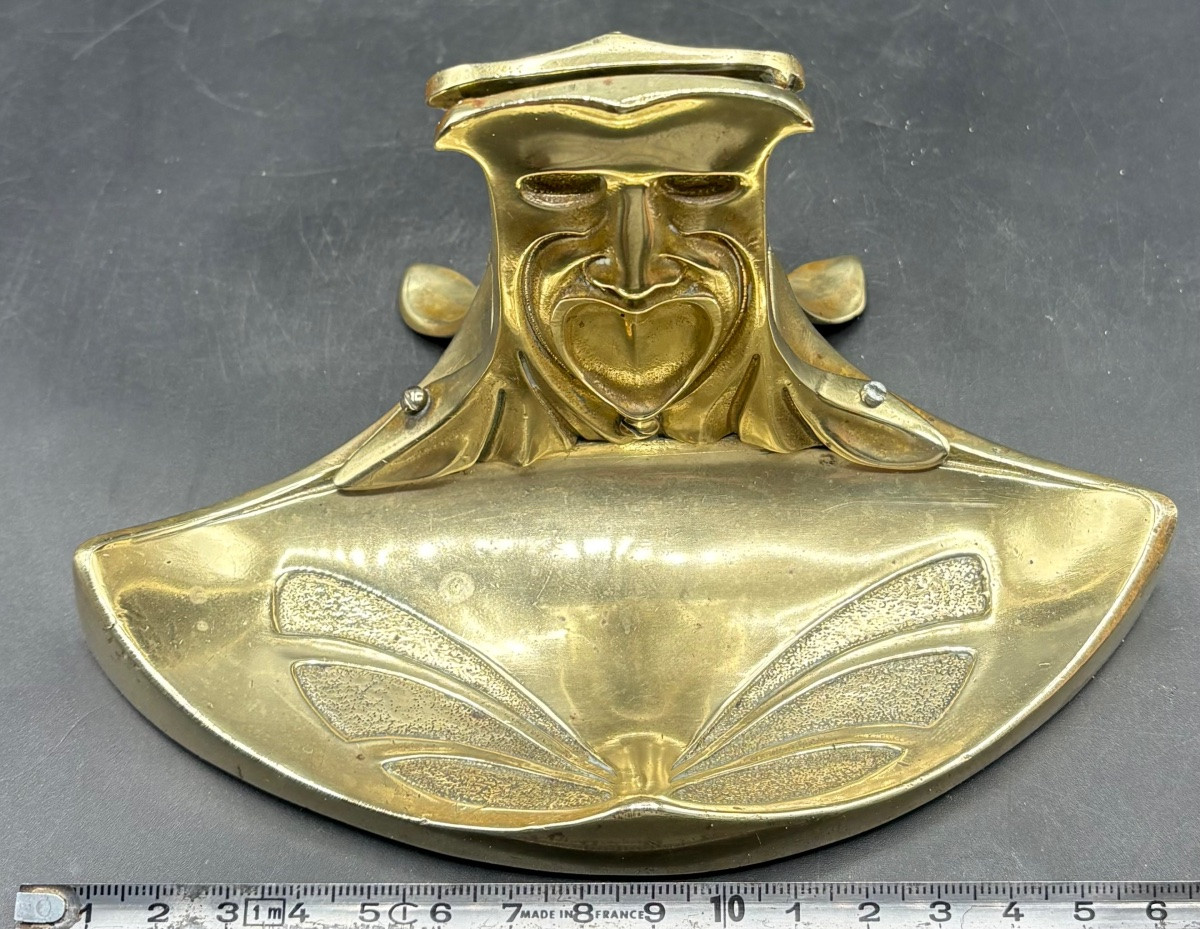 PINCE À PAPIER EN BRONZE POLI DES ANNÉES 1900 FRANÇAIS -photo-5