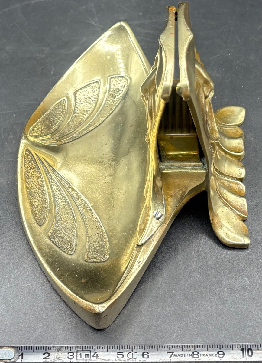 PINCE À PAPIER EN BRONZE POLI DES ANNÉES 1900 FRANÇAIS -photo-6