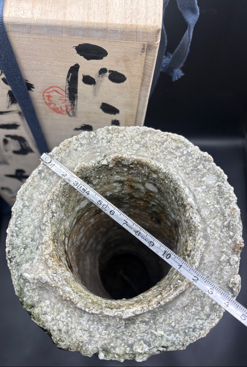 GRAND VASE EN GRÈS VERNISSÉ DU JAPON DES ANNÉES 1950/60-photo-7