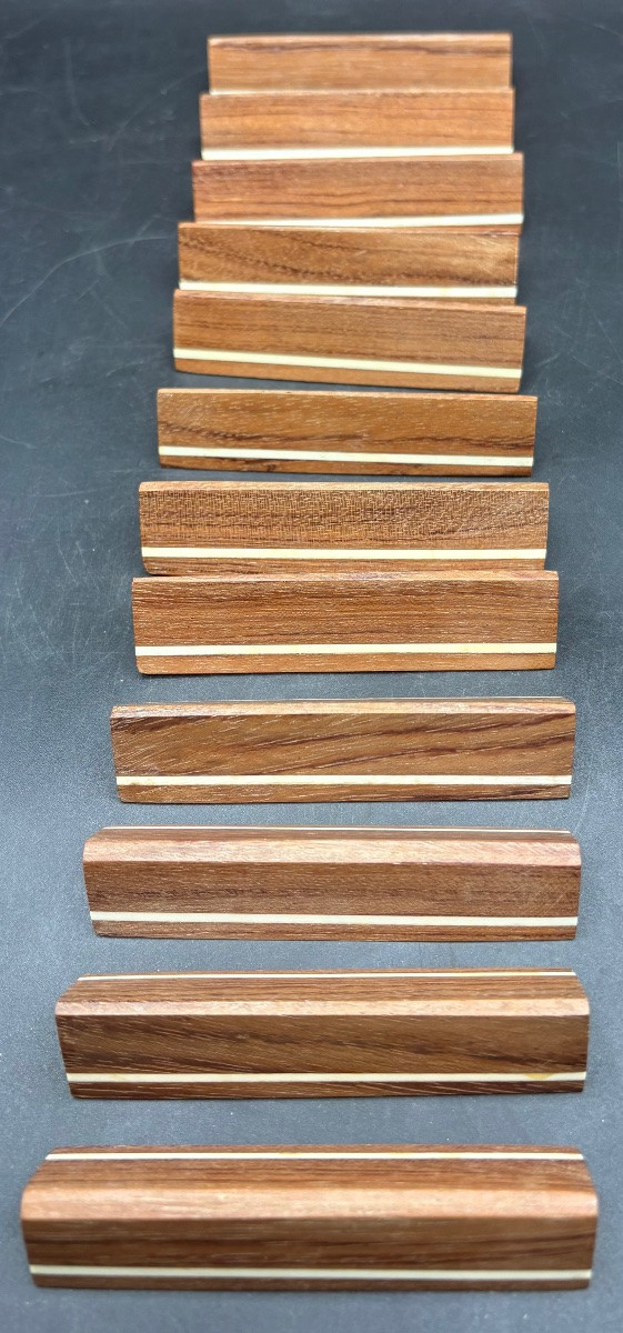 A Set Of Twelve Rosewood And Bakelite Inlay Knife Rests From The 1930s, French -photo-2